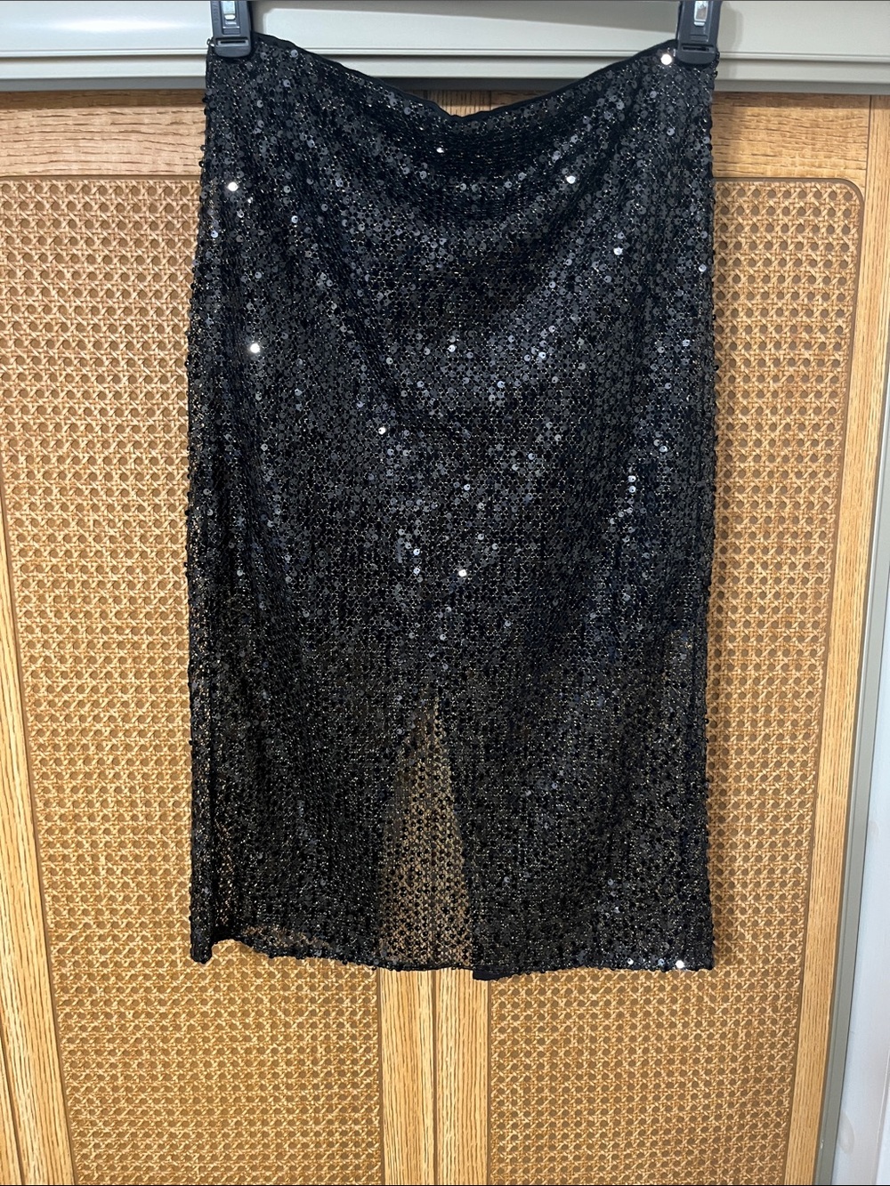 J. Crew Black Sequin Pencil Skirt